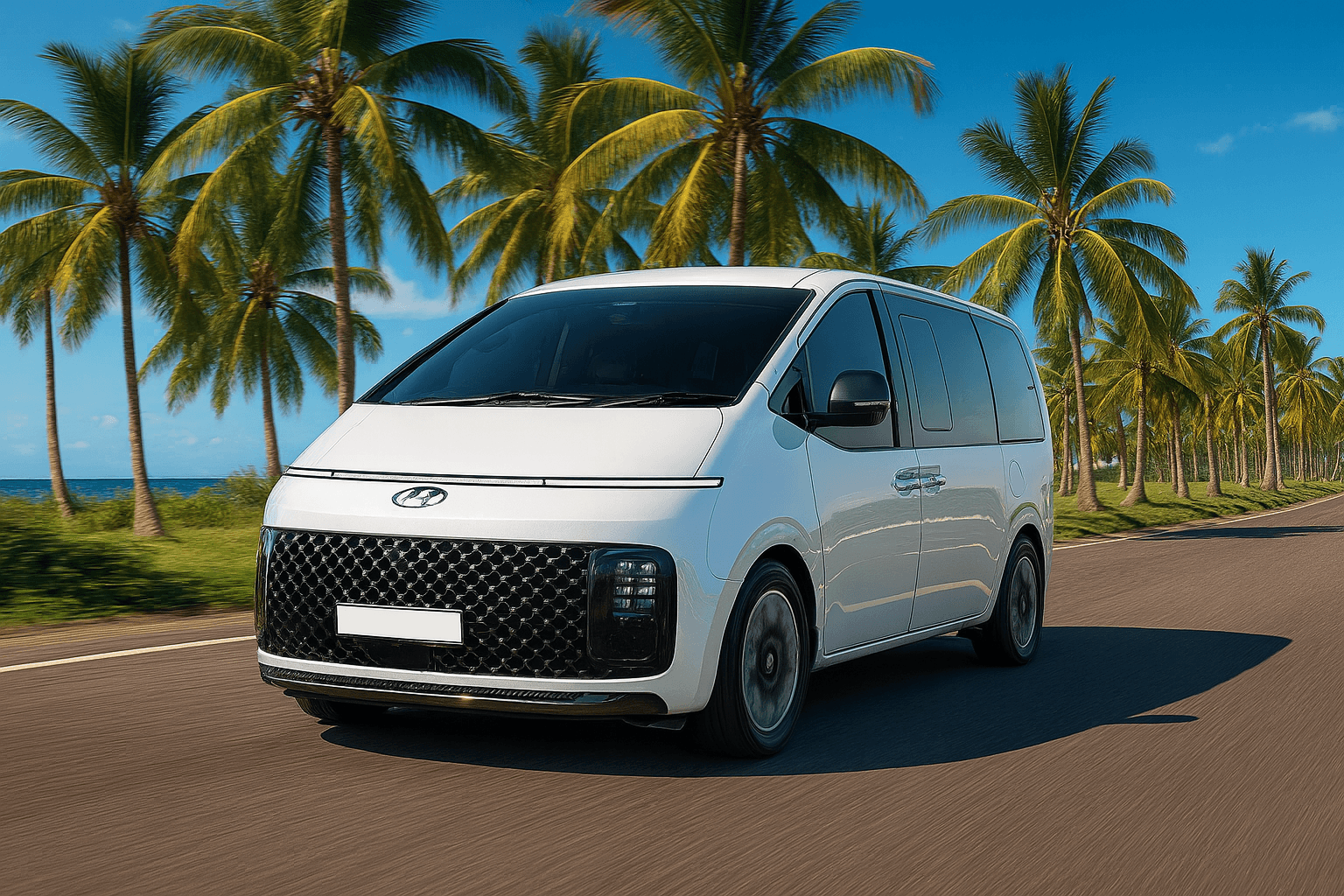 Private van hire Siargao - Luxury Hyundai Staria for airport transfer service to General Luna, Cloud 9, and Pacifico